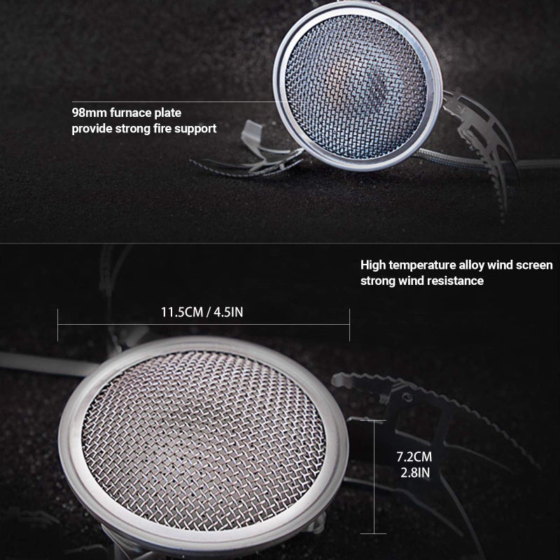 Bulin Backpacking Camping Stove, 3800 Portable Folding Lightweight Camp Gas Stove, Single Adjustable Pocket Emergency Survival Cooking Burner Kit for Outdoor, Hiking, with Carry Bag - Image 2